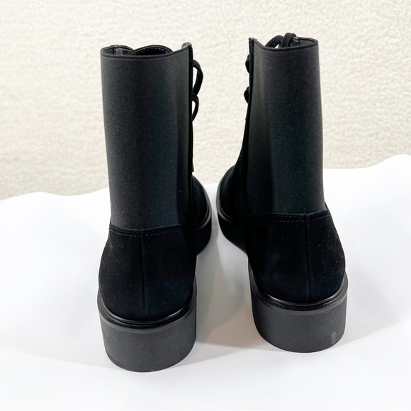Stuart weitzman black Henley Suede Combat Boot Size 8 New - Picture 4 of 9